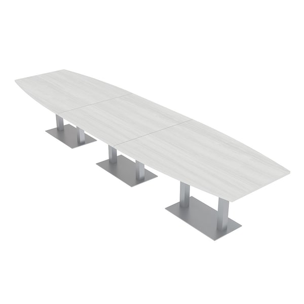 45 in W, 165.75 in L, 29 in H, Engineered Wood Top, White